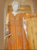 Malika Shahnaz Festive Vol-02 Unstitched Net 3 Piece Suit Design-03