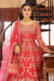 Jahan by Erum Khan Embroidered Organza Unstitched 3Pc Suit - GULABO