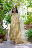 Noor by Azzal Embroidered Organza Unstitched 3Pc Suit D-05 Nureh
