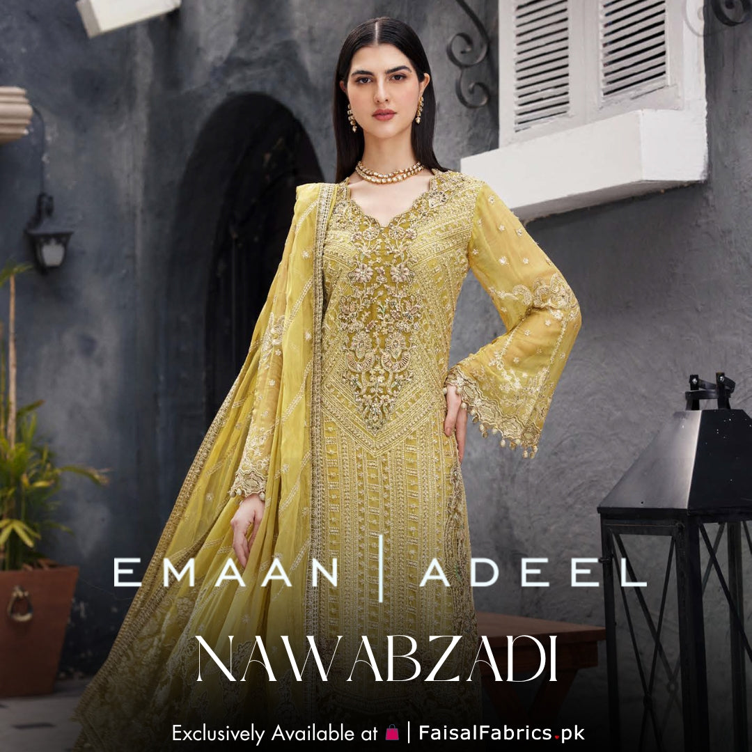 Nawabzadi by Emaan Adeel Embroidered Organza Suits Unstitched 3 Piece EA24N Giti - Formals Collection