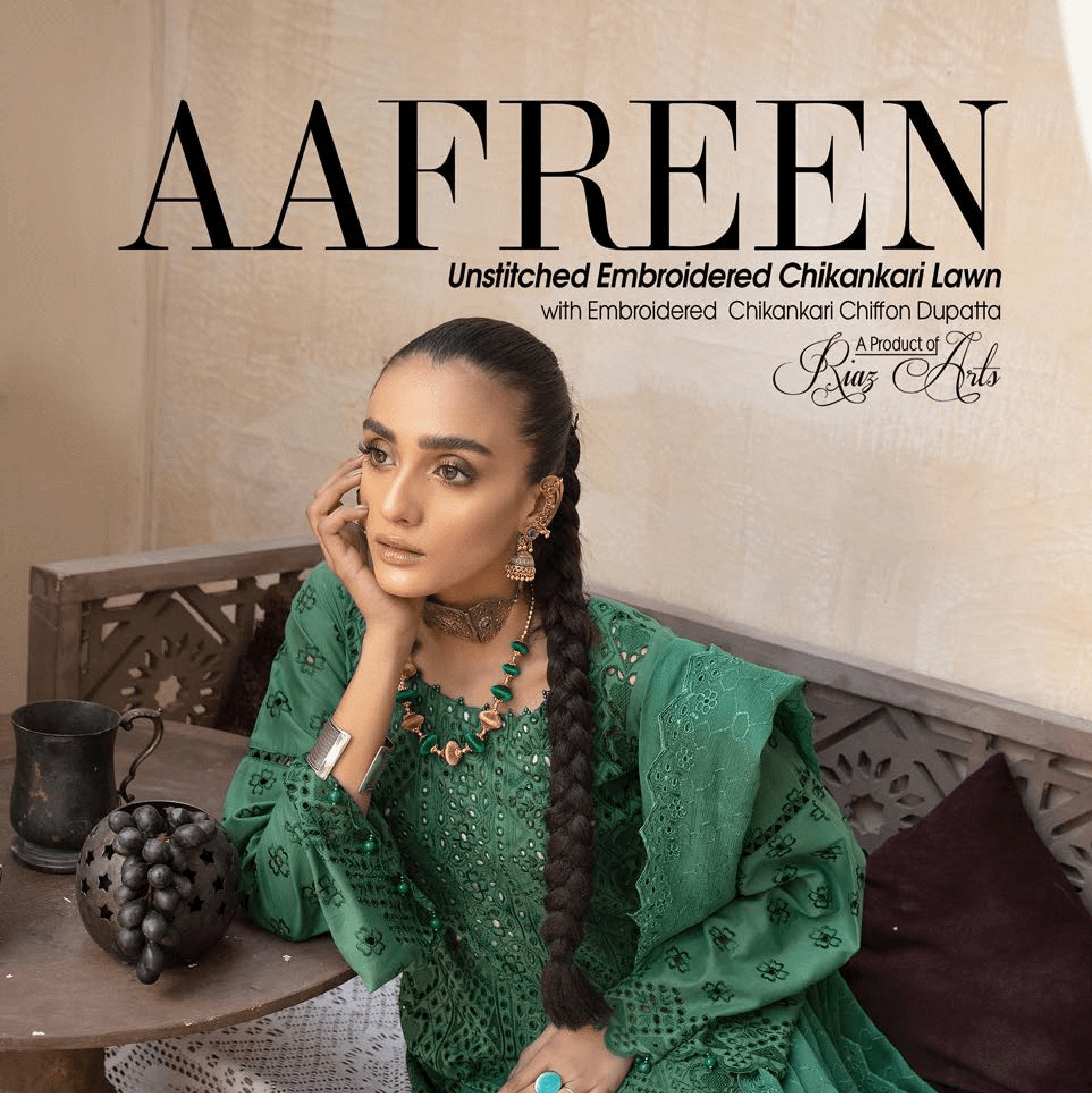 Aafreen Printed Lawn Collection By Riaz Arts - AF 98 main image 1