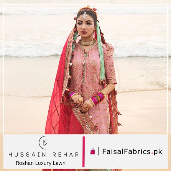 Hussain Rehar Roshan Luxury Lawn Spring Summer Collection 2023