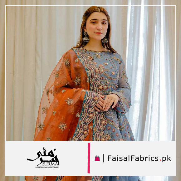 Surmai's formal dresses for women – best unstitched embroidered suits
