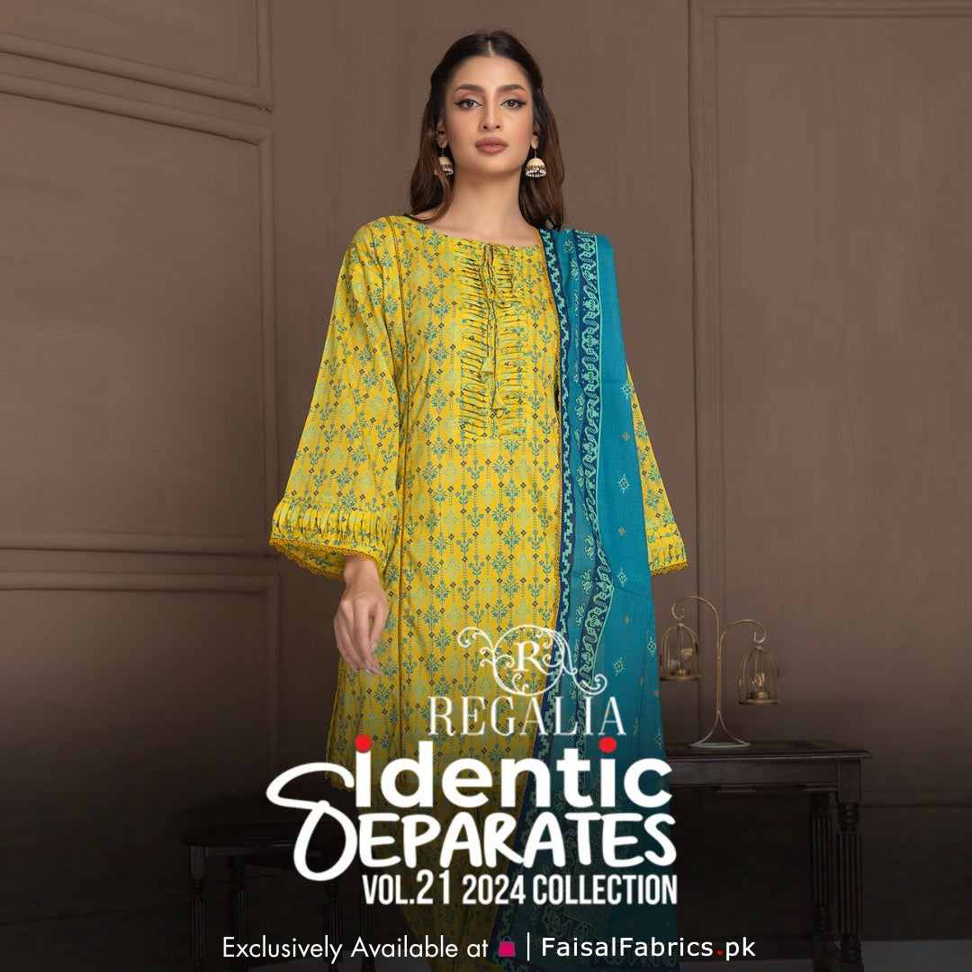 Regalia Identic Separates Vol-21 Printed Lawn Collection 2024