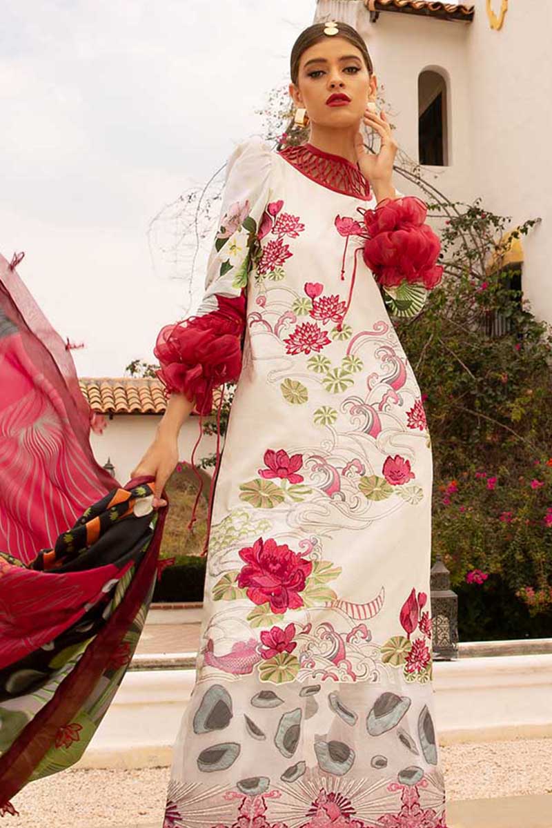 Rang Rasiya Embroidered Luxury Lawn Unstitched 3Pc Suit SS-101