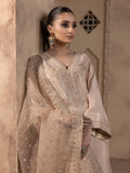 Hemstitch Embroidered Raw Silk Ready to Wear 3Pc Suit - Janan