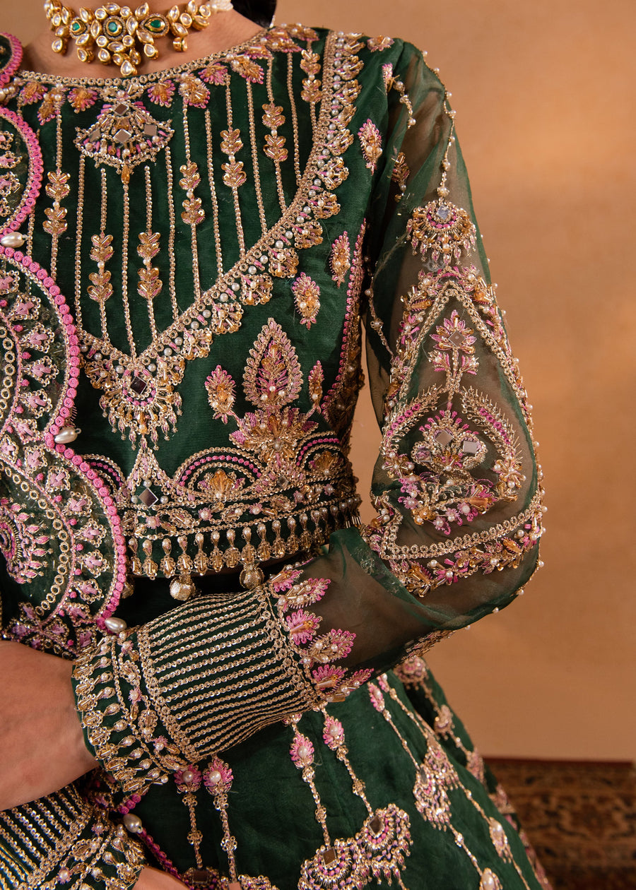 Sajni by Maria Osama Khan Unstitched Embroidered Organza 3Pc Suit - Pareesa