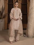 Hemstitch Embroidered Raw Silk Ready to Wear 3Pc Suit - Janan