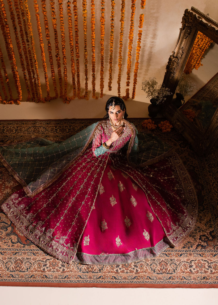 Sajni by Maria Osama Khan Embroidered Organza Unstitched 3Pc Suit - Kaira