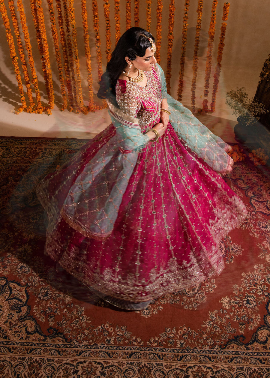 Sajni by Maria Osama Khan Embroidered Organza Unstitched 3Pc Suit - Kaira