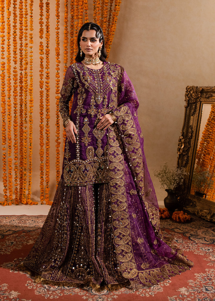Sajni by Maria Osama Khan Embroidered Organza Unstitched 3Pc Suit - Yashfa