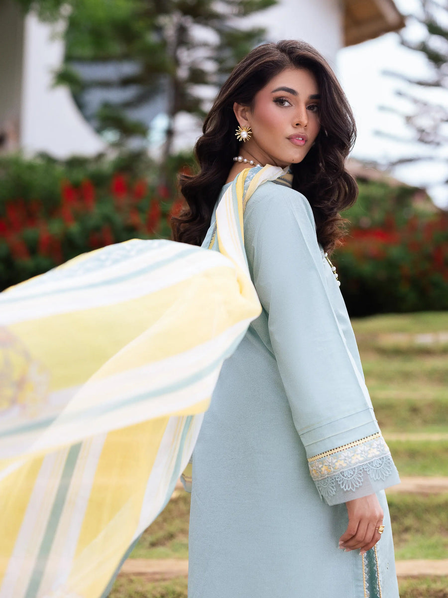 edenrobe Premium Festive Unstitched Cambric 3Pc Suit EWU5V2-31034