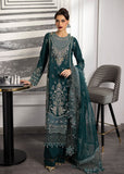 Sardinia La'More Embroidered Raw Silk Unstitched 3Pc Suit - Emerald Night