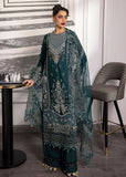 Sardinia La'More Embroidered Raw Silk Unstitched 3Pc Suit - Emerald Night