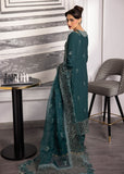 Sardinia La'More Embroidered Raw Silk Unstitched 3Pc Suit - Emerald Night