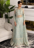 Sardinia La'More Embroidered Net Unstitched 3Pc Suit - Ocean Mist