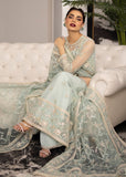 Sardinia La'More Embroidered Net Unstitched 3Pc Suit - Ocean Mist