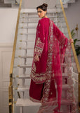 Sardinia La'More Embroidered Raw Silk Unstitched 3Pc Suit - Scarlet Dream