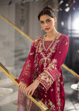 Sardinia La'More Embroidered Raw Silk Unstitched 3Pc Suit - Scarlet Dream