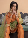 Hemstitch Embroidered Raw Silk Ready to Wear 3Pc Suit - Kashish