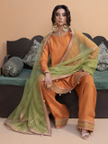 Hemstitch Embroidered Raw Silk Ready to Wear 3Pc Suit - Kashish