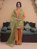Hemstitch Embroidered Raw Silk Ready to Wear 3Pc Suit - Kashish