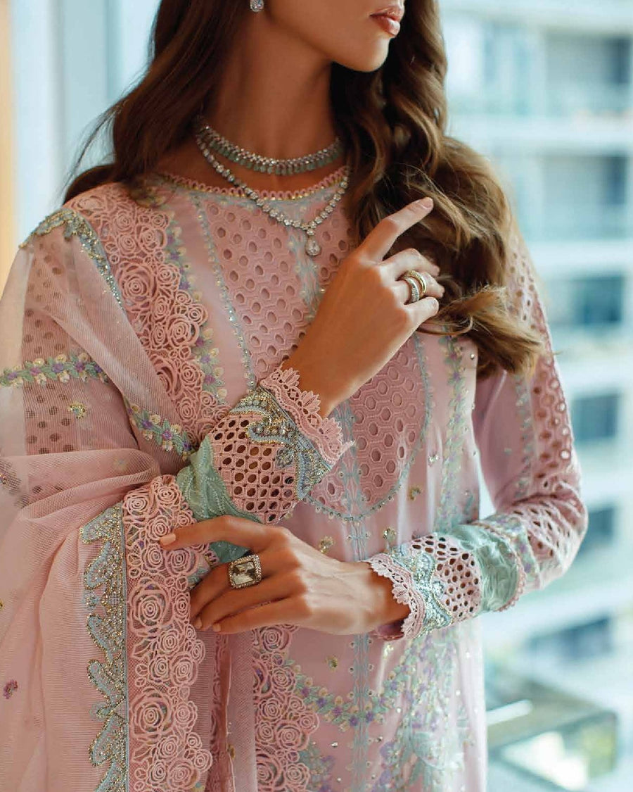 Mushq Astoria Festive Lawn Unstitched Embroidered 3Pc Suit D-01 EVELYN