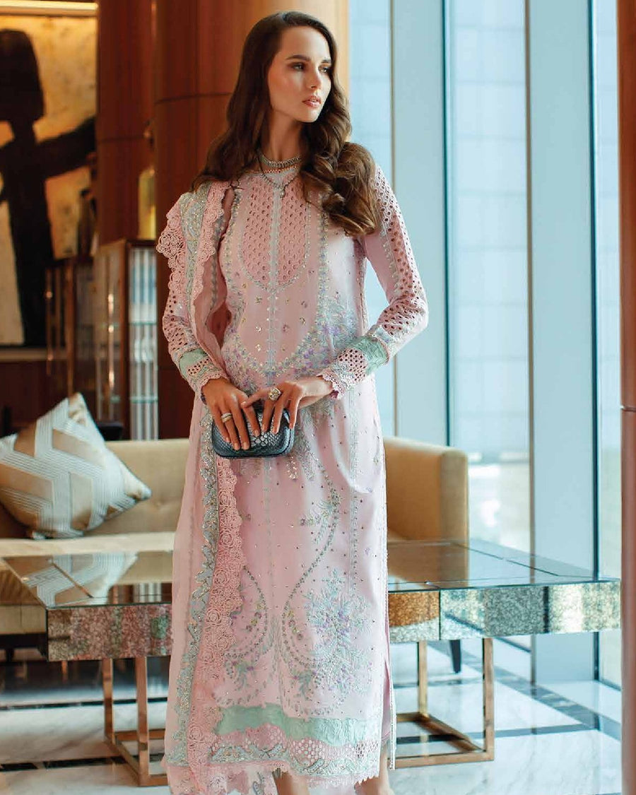 Mushq Astoria Festive Lawn Unstitched Embroidered 3Pc Suit D-01 EVELYN
