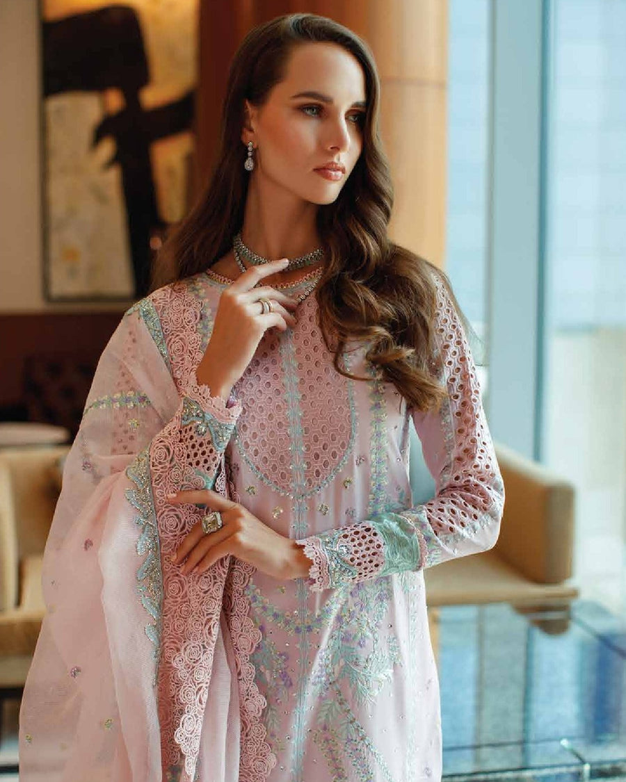 Mushq Astoria Festive Lawn Unstitched Embroidered 3Pc Suit D-01 EVELYN