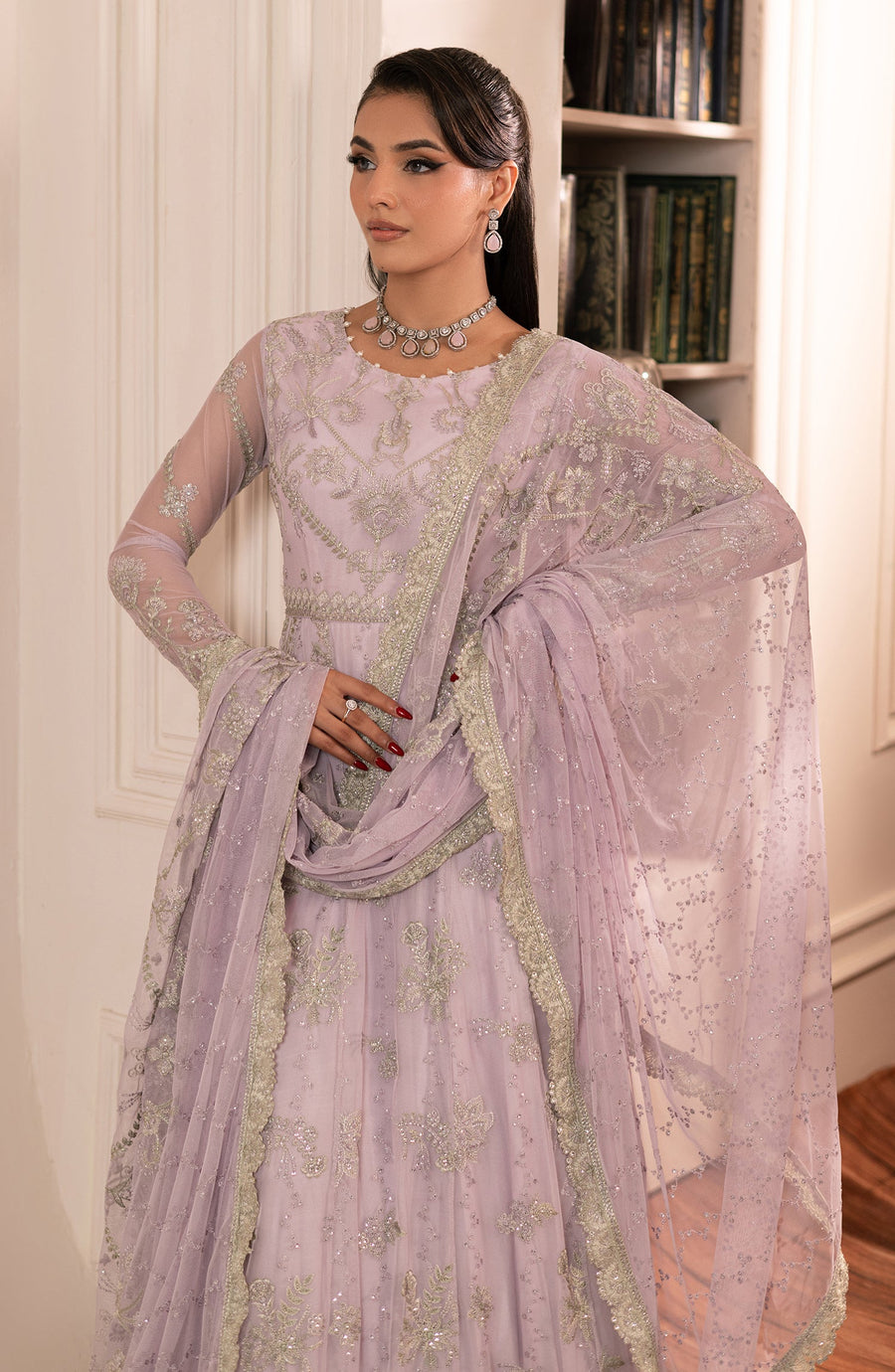Inayat by Zarif Embroidered Net Unstitched 3Pc Suit ZRI-03 MAНТААВ