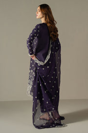 Cross Stitch Chikankari Lawn Unstitched 3Pc Suit D-09 INDIGO ROYAL