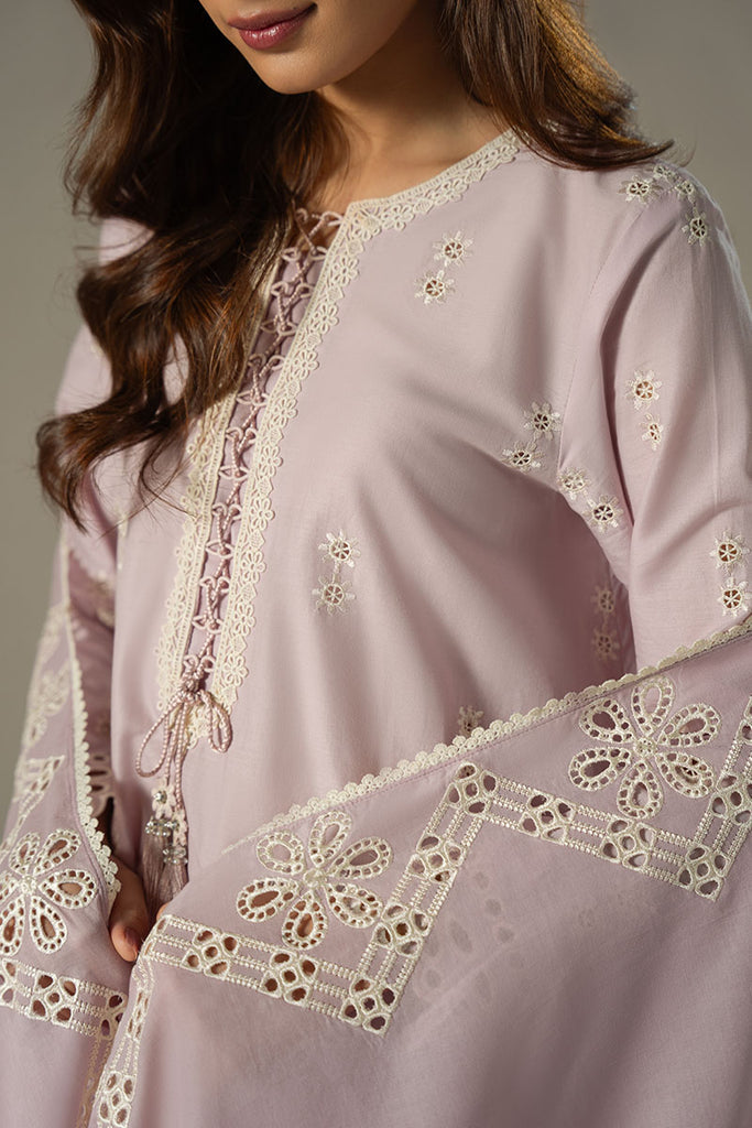 Cross Stitch Chikankari Lawn Unstitched 3Pc Suit D-04 LILAC BLOOM