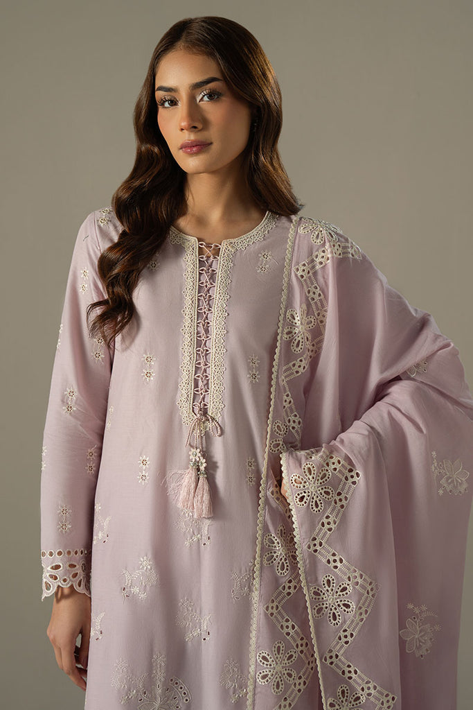 Cross Stitch Chikankari Lawn Unstitched 3Pc Suit D-04 LILAC BLOOM