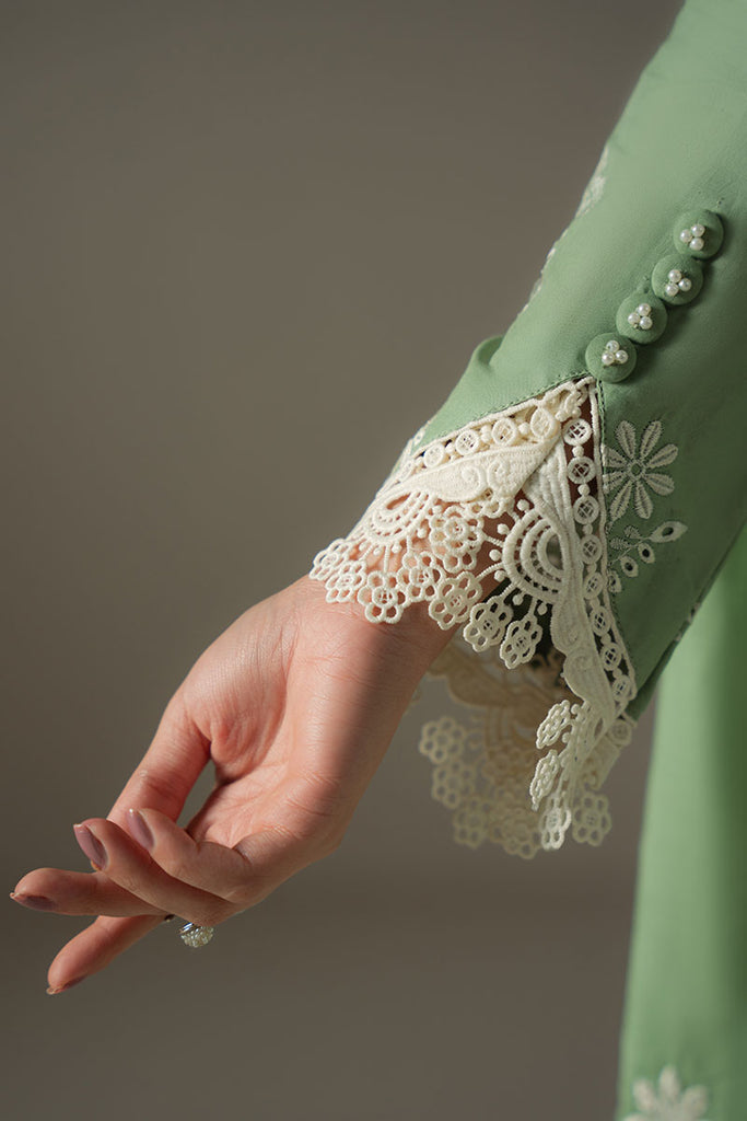 Cross Stitch Chikankari Lawn Unstitched 3Pc Suit D-06 SAGE GARDEN