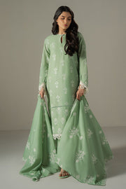 Cross Stitch Chikankari Lawn Unstitched 3Pc Suit D-06 SAGE GARDEN