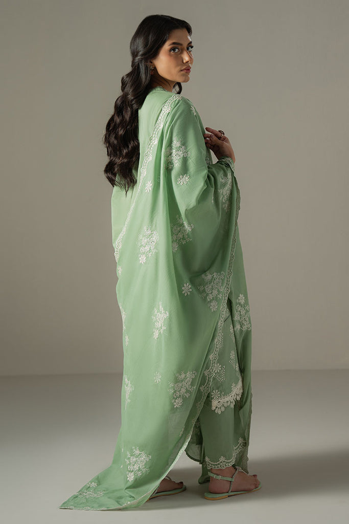 Cross Stitch Chikankari Lawn Unstitched 3Pc Suit D-06 SAGE GARDEN