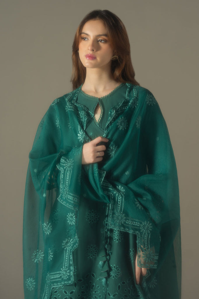 Cross Stitch Chikankari Lawn Unstitched 3Pc Suit D-07 VERDENT FLORA