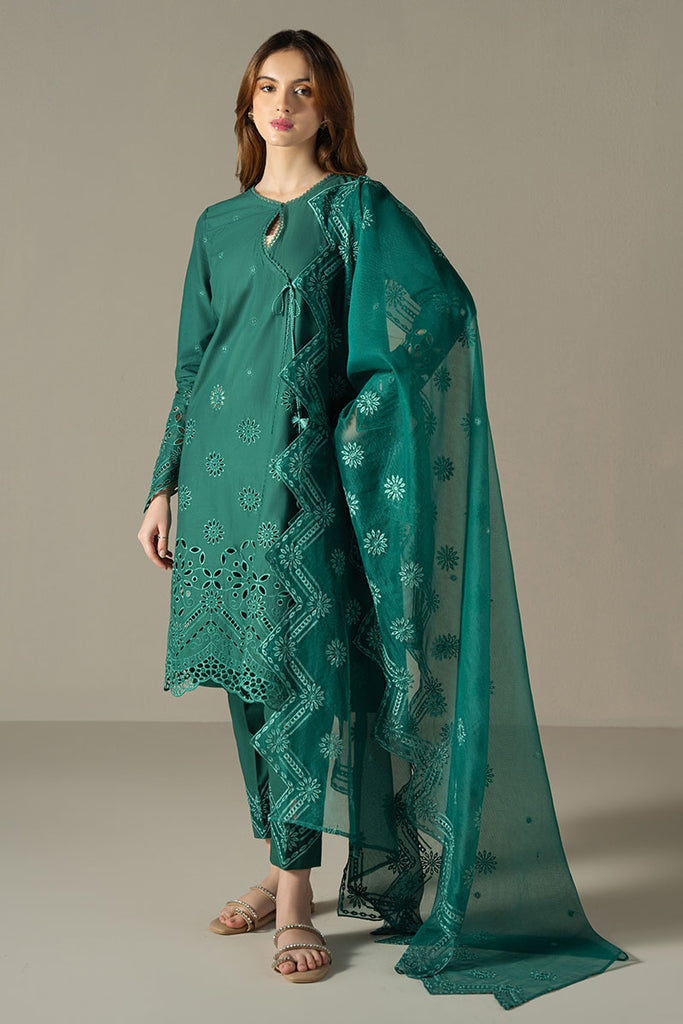 Cross Stitch Chikankari Lawn Unstitched 3Pc Suit D-07 VERDENT FLORA