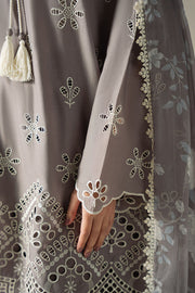 Cross Stitch Chikankari Lawn Unstitched 3Pc Suit D-08 WHISPER ASH