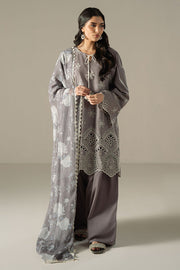 Cross Stitch Chikankari Lawn Unstitched 3Pc Suit D-08 WHISPER ASH