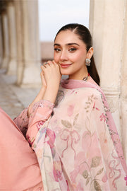 Cross Stitch Premium Embroidered Lawn Unstitched 3Pc Suit D-02 DUSKY ROSE