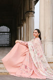Cross Stitch Premium Embroidered Lawn Unstitched 3Pc Suit D-02 DUSKY ROSE