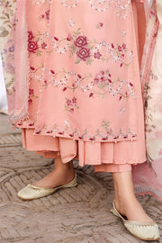 Cross Stitch Premium Embroidered Lawn Unstitched 3Pc Suit D-02 DUSKY ROSE