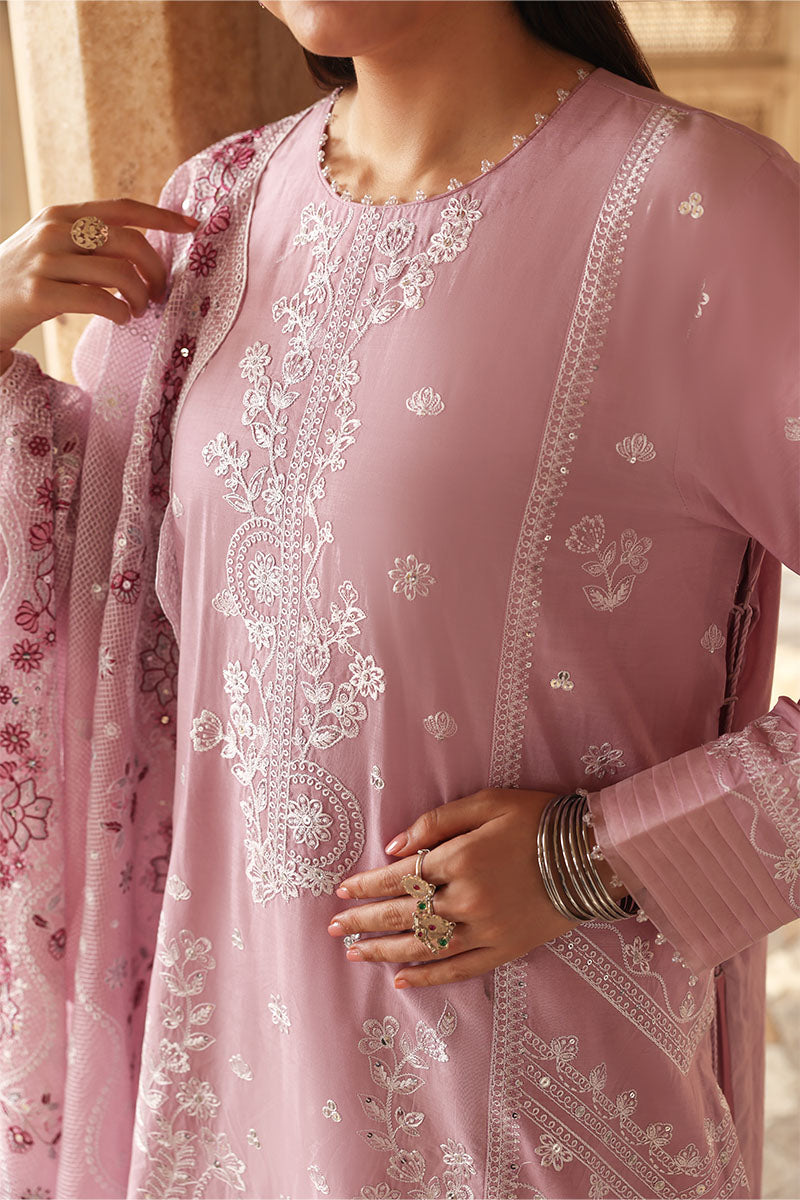 Cross Stitch Premium Embroidered Lawn Unstitched 3Pc Suit D-04 LAVENDER MIST