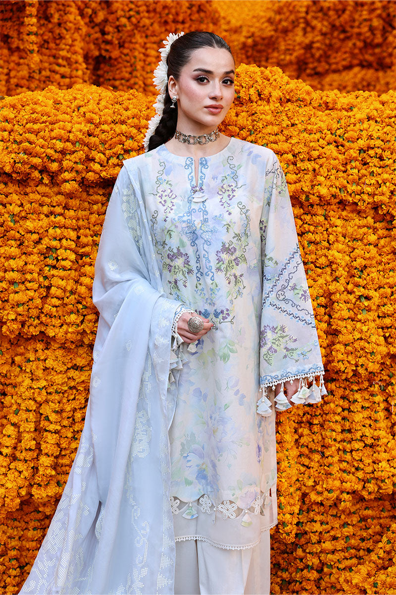 Cross Stitch Premium Embroidered Lawn Unstitched 3Pc Suit D-05 LILAC WHISPER