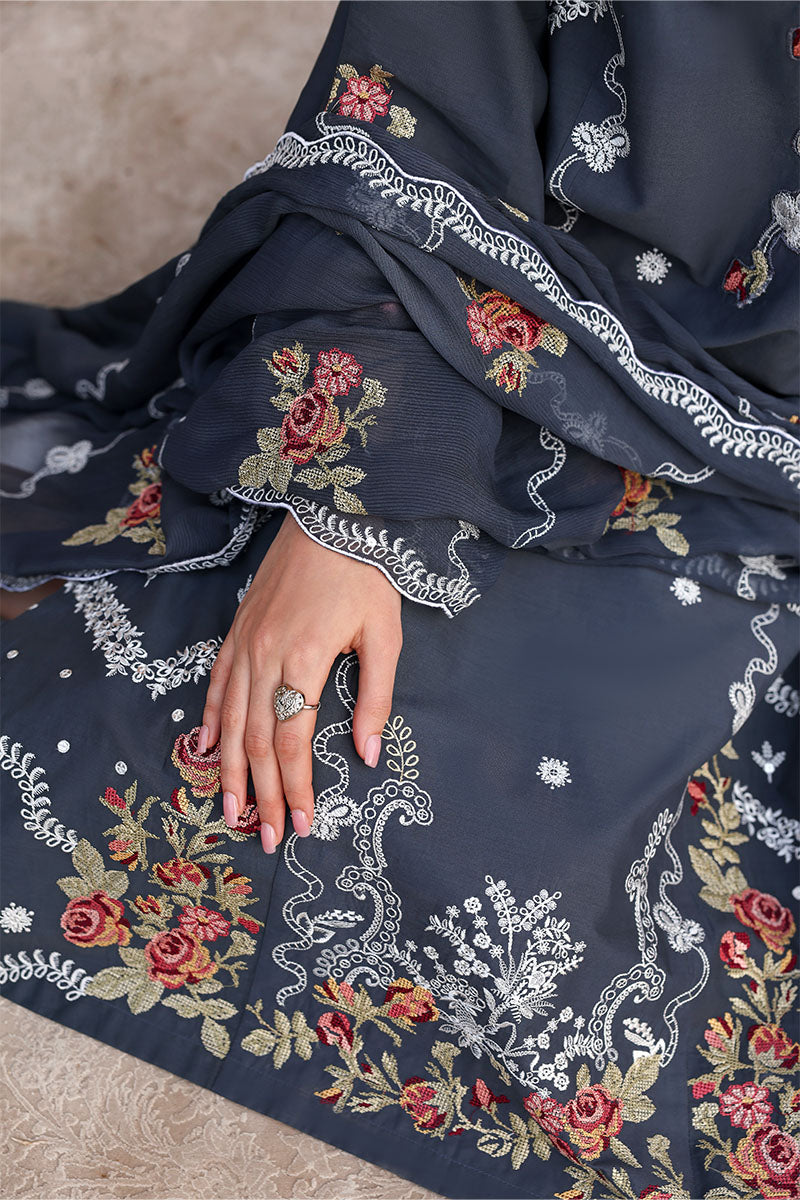 Cross Stitch Premium Embroidered Lawn Unstitched 3Pc Suit D-09 VERDENT TAPESTRY