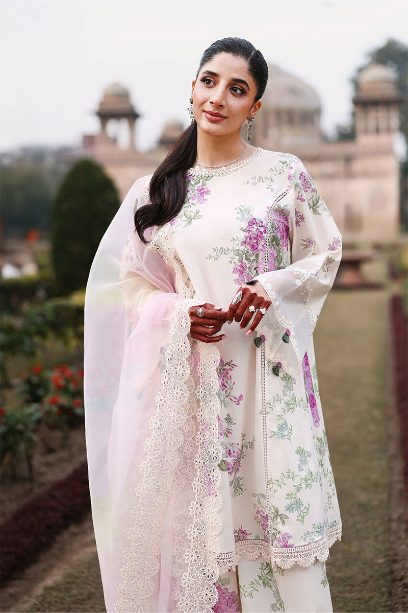 Cross Stitch Premium Embroidered Lawn Unstitched 3Pc Suit D-11 CANDY FLOSS