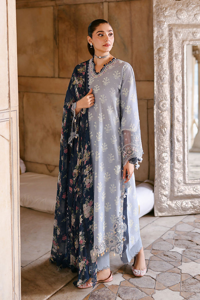 Cross Stitch Premium Embroidered Lawn Unstitched 3Pc Suit D-13 DREAM FLINT