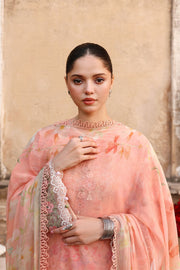 Cross Stitch Premium Embroidered Lawn Unstitched 3Pc Suit D-14 MUTED BLUSH