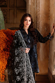 Cross Stitch Premium Embroidered Lawn Unstitched 3Pc Suit D-15 NOIR ESSENCE